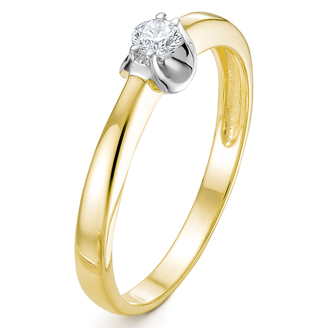 Кольцо, золото, бриллиант, 287-1300